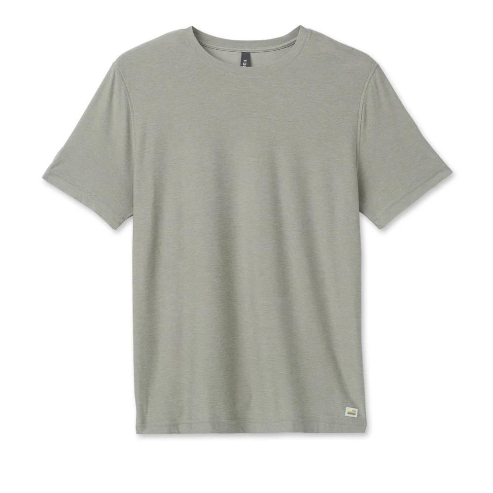 Men's Vuori Strato Tech Tee White Sage Heather